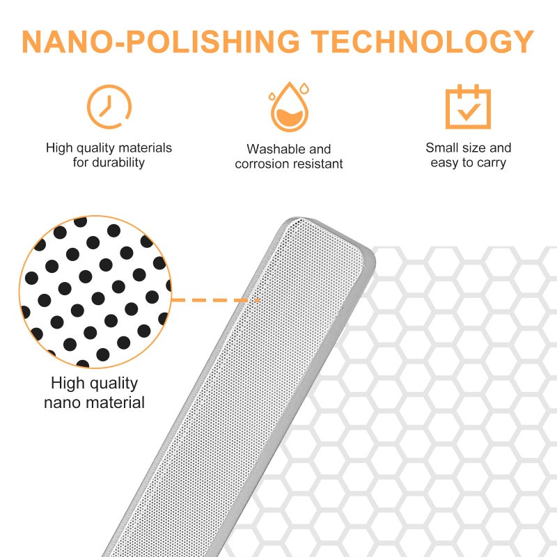 HaiFafafaing 16 Pcs Nano Glass Nail Files for Natural Nails Shiner Crystal Glass File Buffer Double Sided Crystal Nail File Fingernail Files for Women Adults for Shaping Polishing Buffer Shiner - Image 3